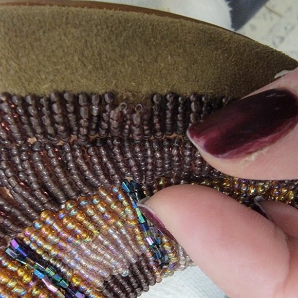 House of Harlow 1960 Maddie Beaded Suede Moccasin Bootie Women Size 37.5 US 7.5 - Picture 16 of 16